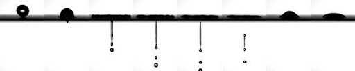 Image sequence of droplet impacting an orifice